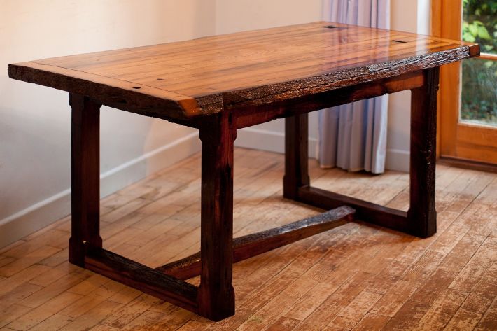 Dining table in ancient oak