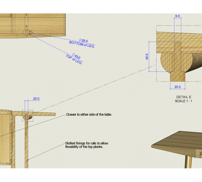 Complex joints to support a simple design in the Scandi tradition