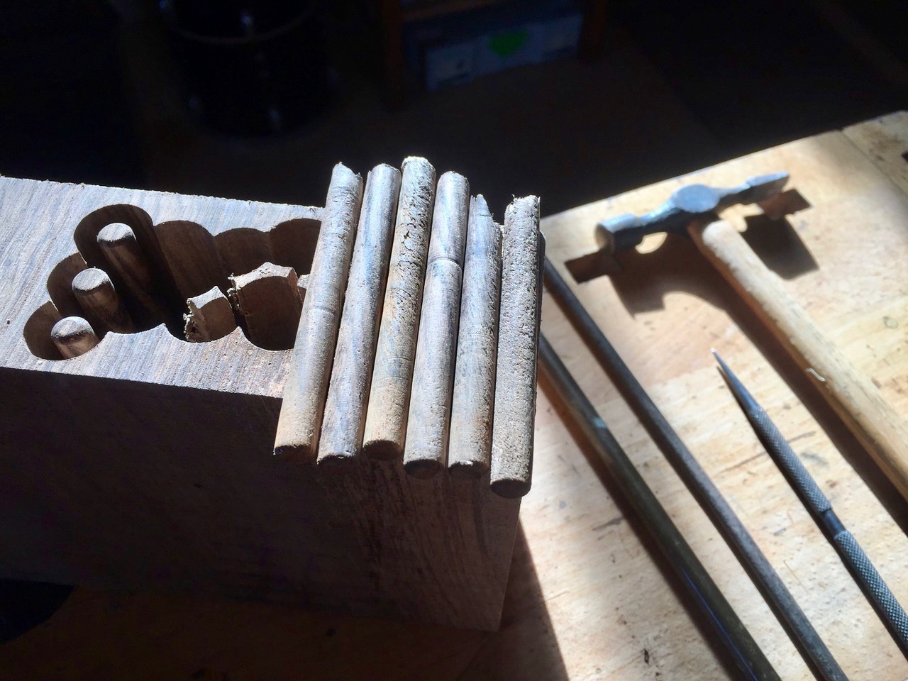 Making walnut dowels